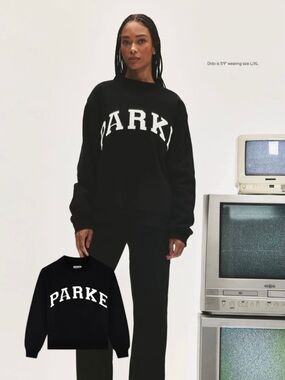 Rare New Parke Black/white Lettering L/XL hard to find & super on trend.